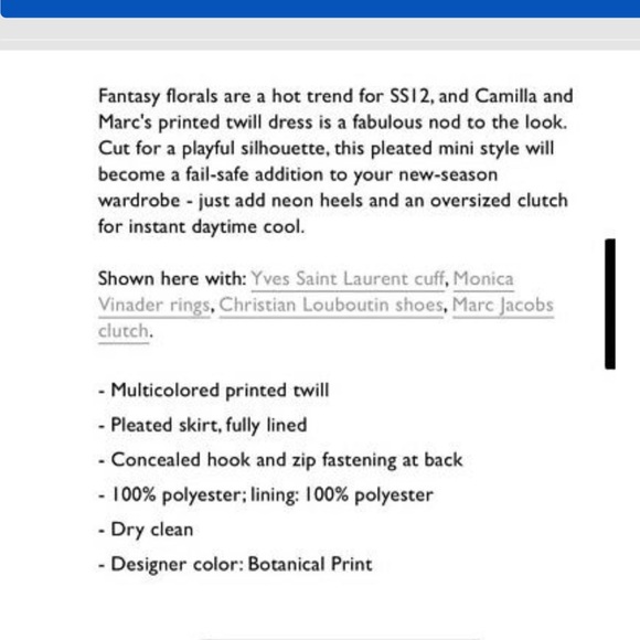 Camilla & Marc Revival Dress 6 Anthropologie - Picture 3 of 6